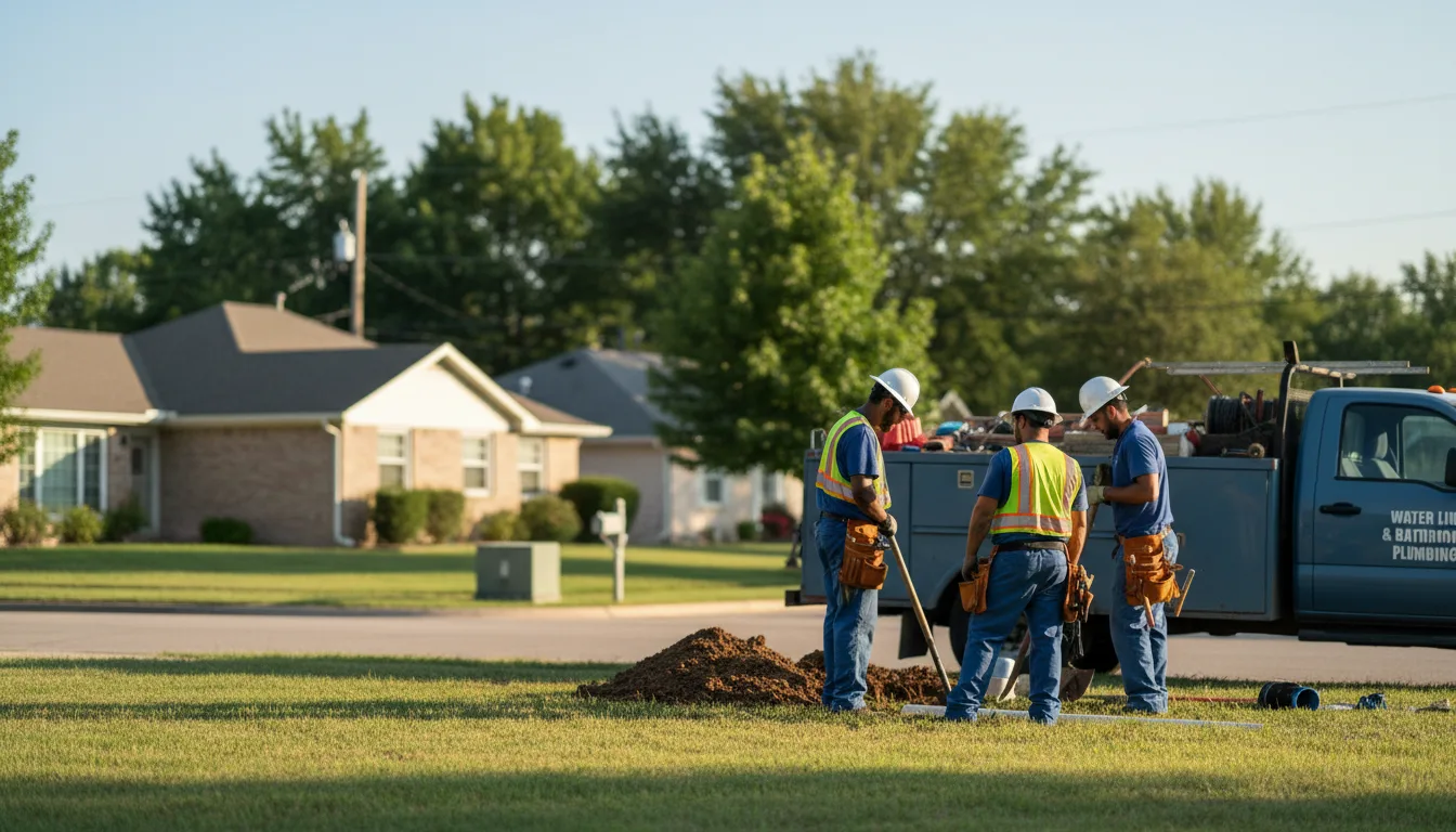 Residential water line and bathroom plumbing service in Dairy, OR